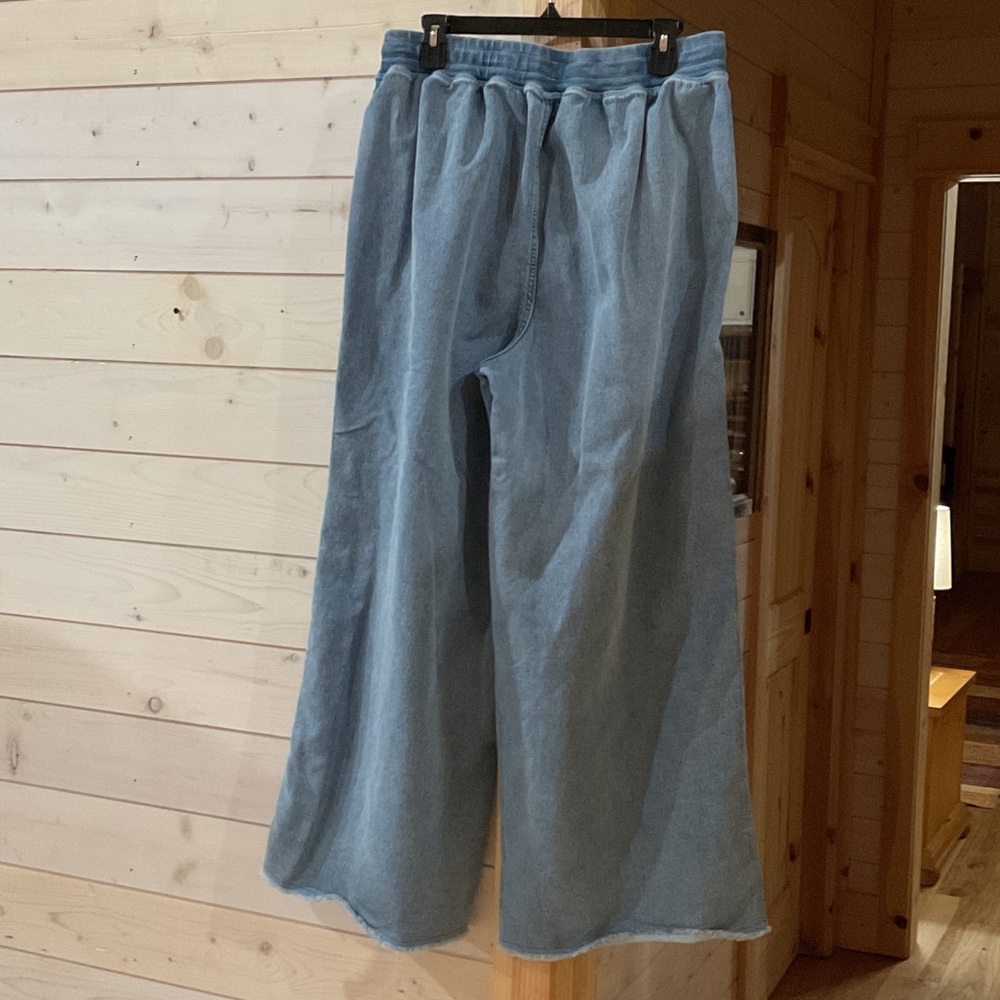 Aerie Light Blue Wide-Leg Jeans - Picture 2 of 3